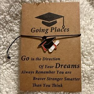 Graduation Bracelet with Inspirational Quote